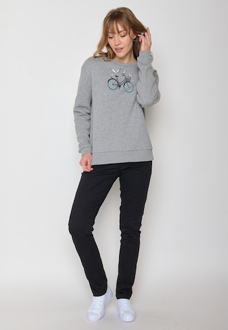 GREENBOMB Sweatshirt 'Bike Seagulls' in Grijs