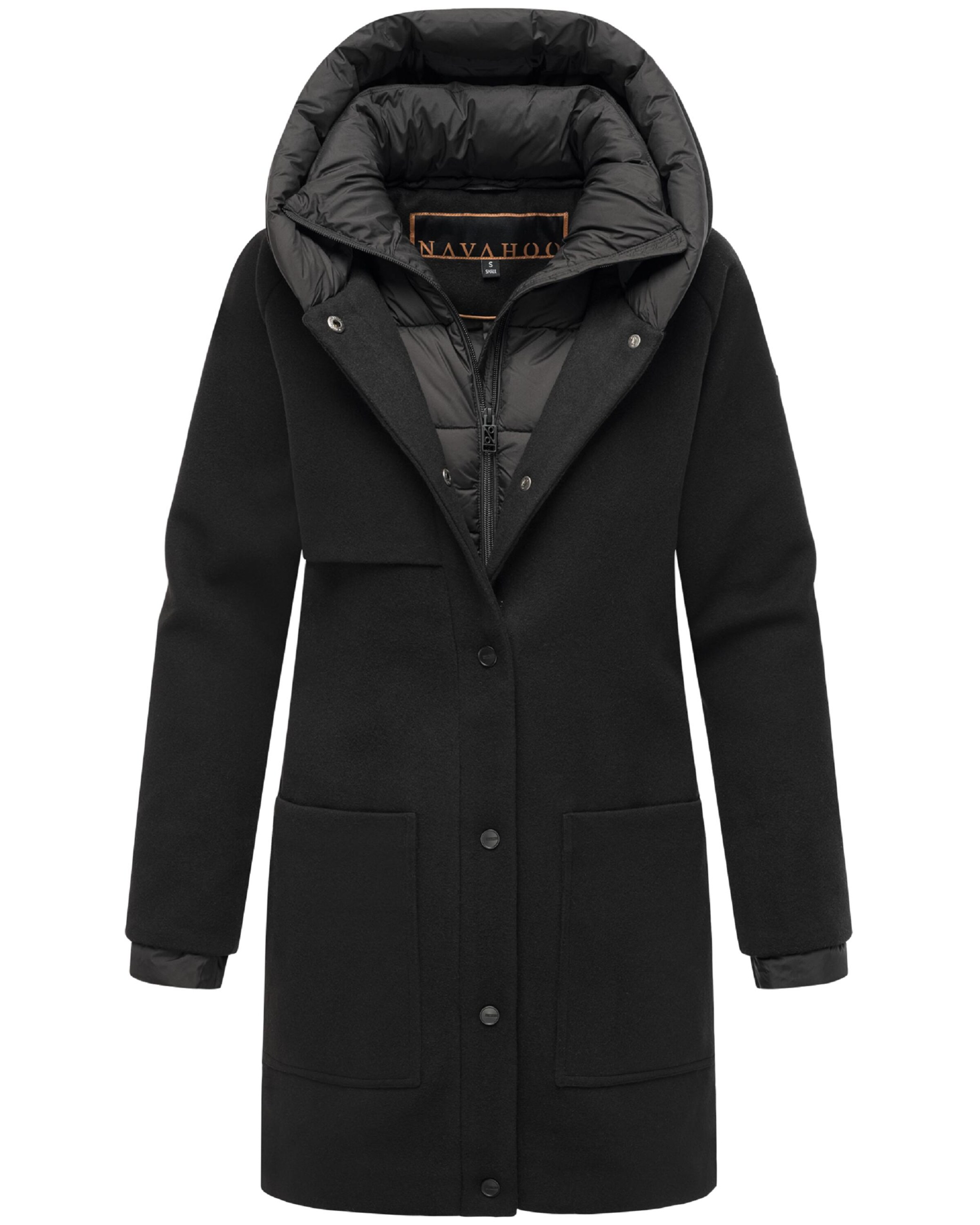 NAVAHOO Winter coat 'Flauschwunder 14' in Black