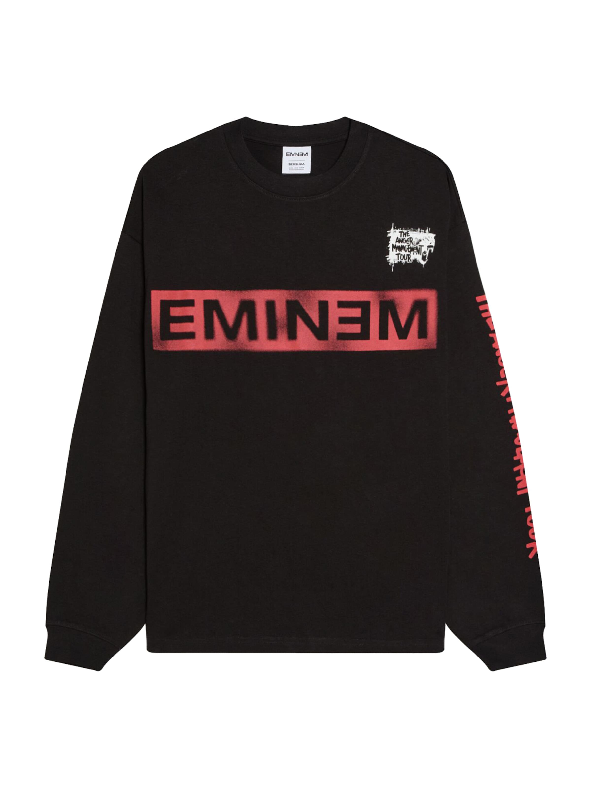 világoskék / piros / fekete / fehér Bershka Póló, Termék nézet