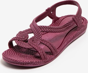 Brasileras - Sandalias 'Esmirna' en rojo: frente