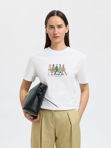 Maglietta di SELECTED in bianco