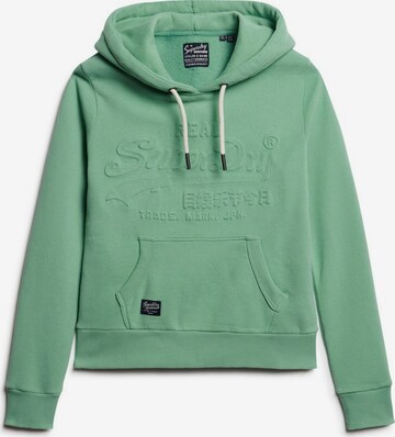 Sweat-shirt Superdry en vert : devant