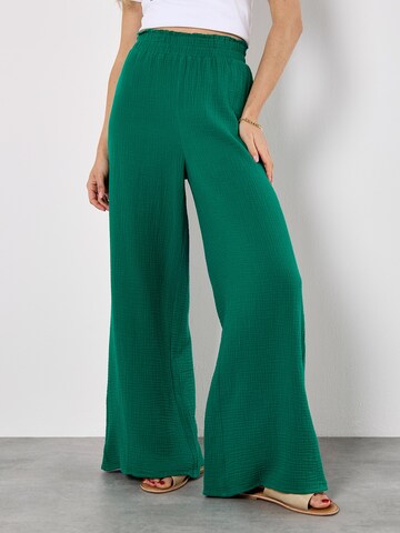 Wide Leg Pantalon ' ' Apricot en vert