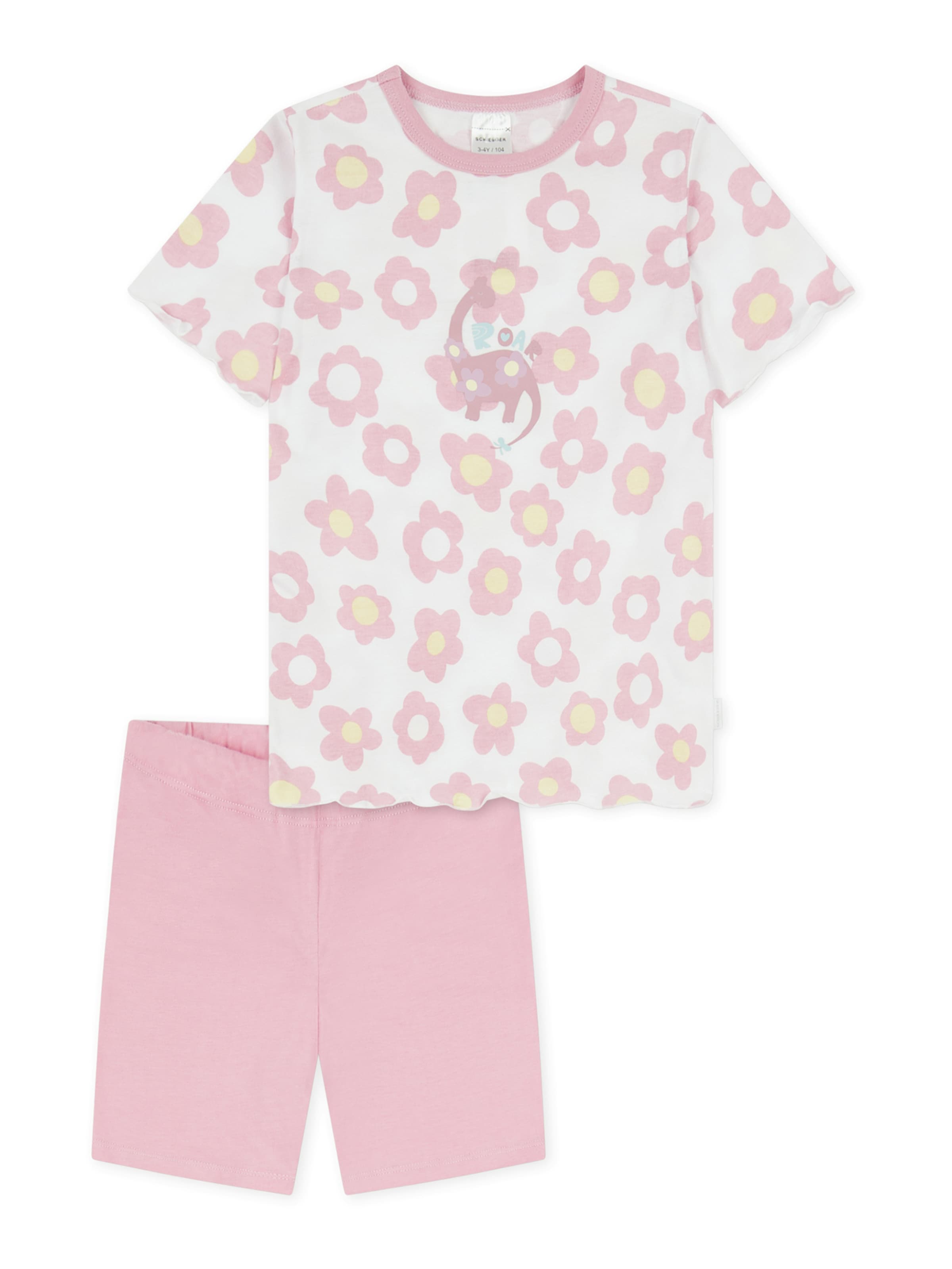 SCHIESSER Pajamas ' Girls World ' in White: front