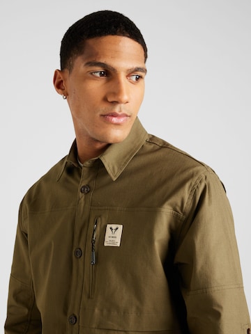 Fat Moose Regular fit Button Up Shirt in Green