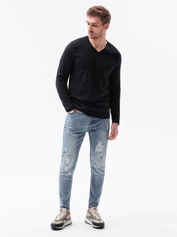 Ombre Shirt 'L136' in Zwart