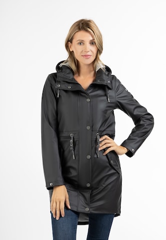 Manteau fonctionnel Usha en noir : devant