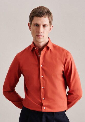 SEIDENSTICKER Regular fit Business Shirt in Orange: front
