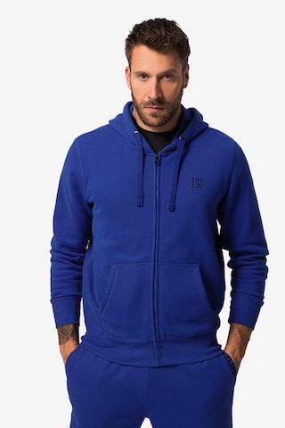 JAY-PI Zip-Up Hoodie in Blue: front