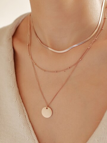Hey Happiness Kette 'Triplé'‌ in Gold: Vorderseite