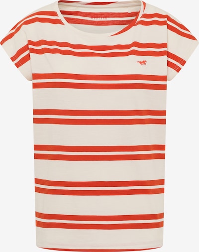 Marškinėliai 'Lesley' iš MUSTANG, spalva – spanguolių spalva / balta, Prekių apžvalga