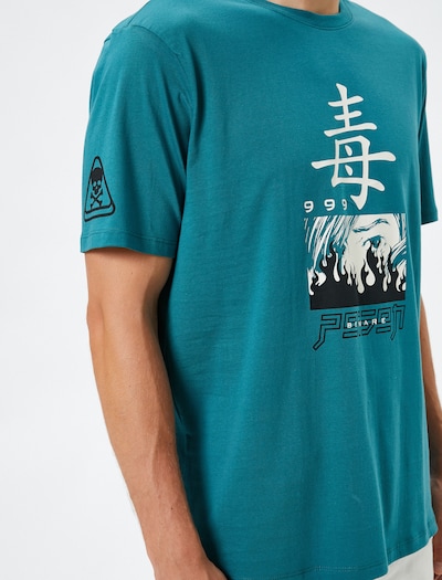 Koton Shirt in de kleur Spar / Zwart / Wit, Productweergave