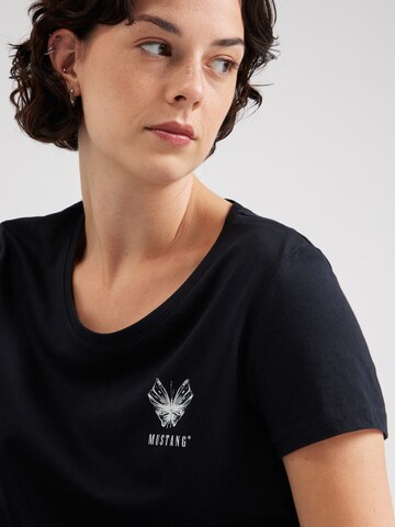 MUSTANG T-Shirt 'Alma' in Schwarz