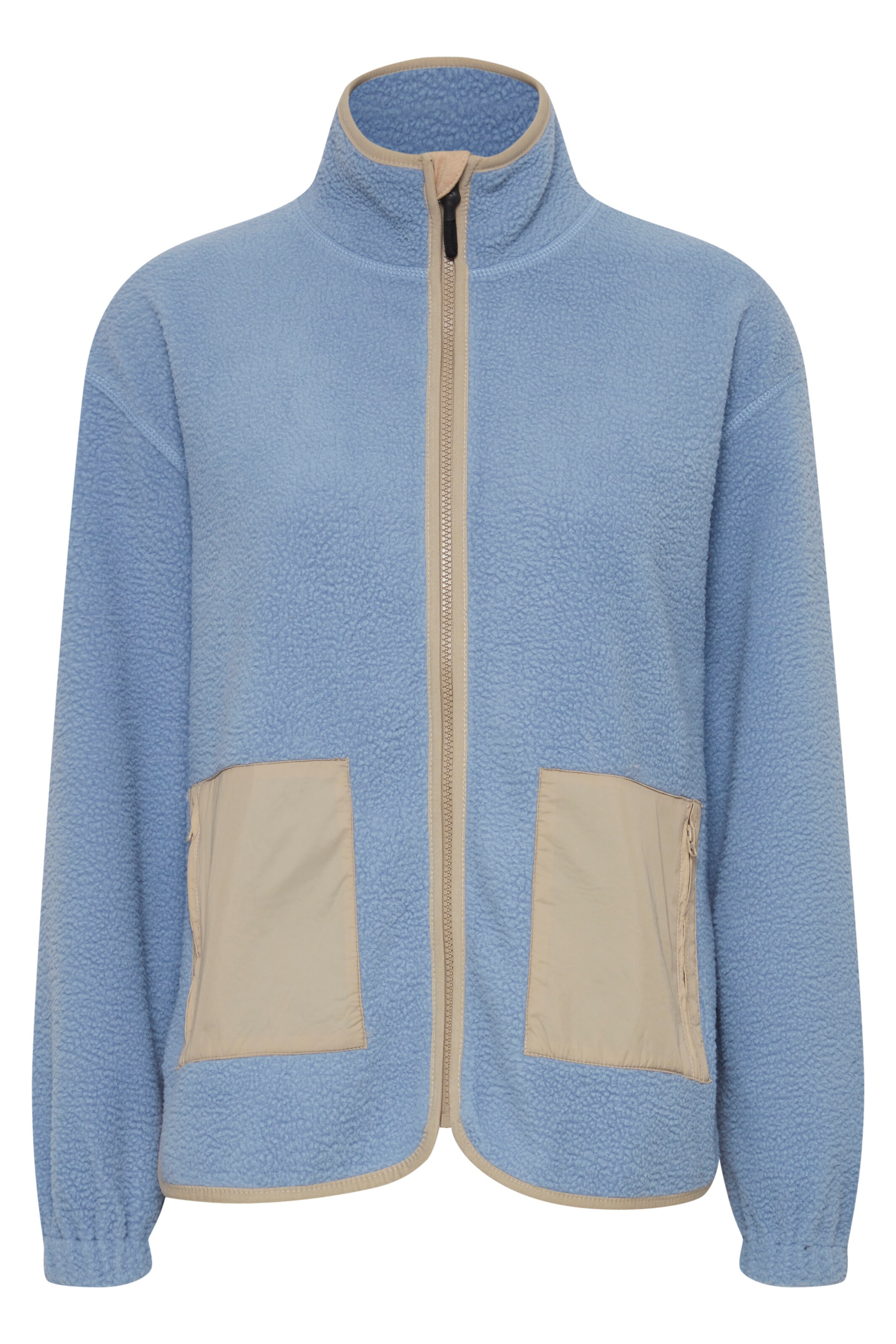 Oxmo Fleece jas 'Oxpiper' in Blauw: voorkant