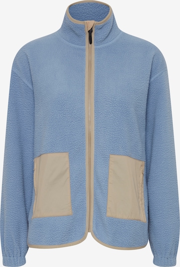 Oxmo Fleecejacke 'Oxpiper' in L in beige / blau, Produktansicht