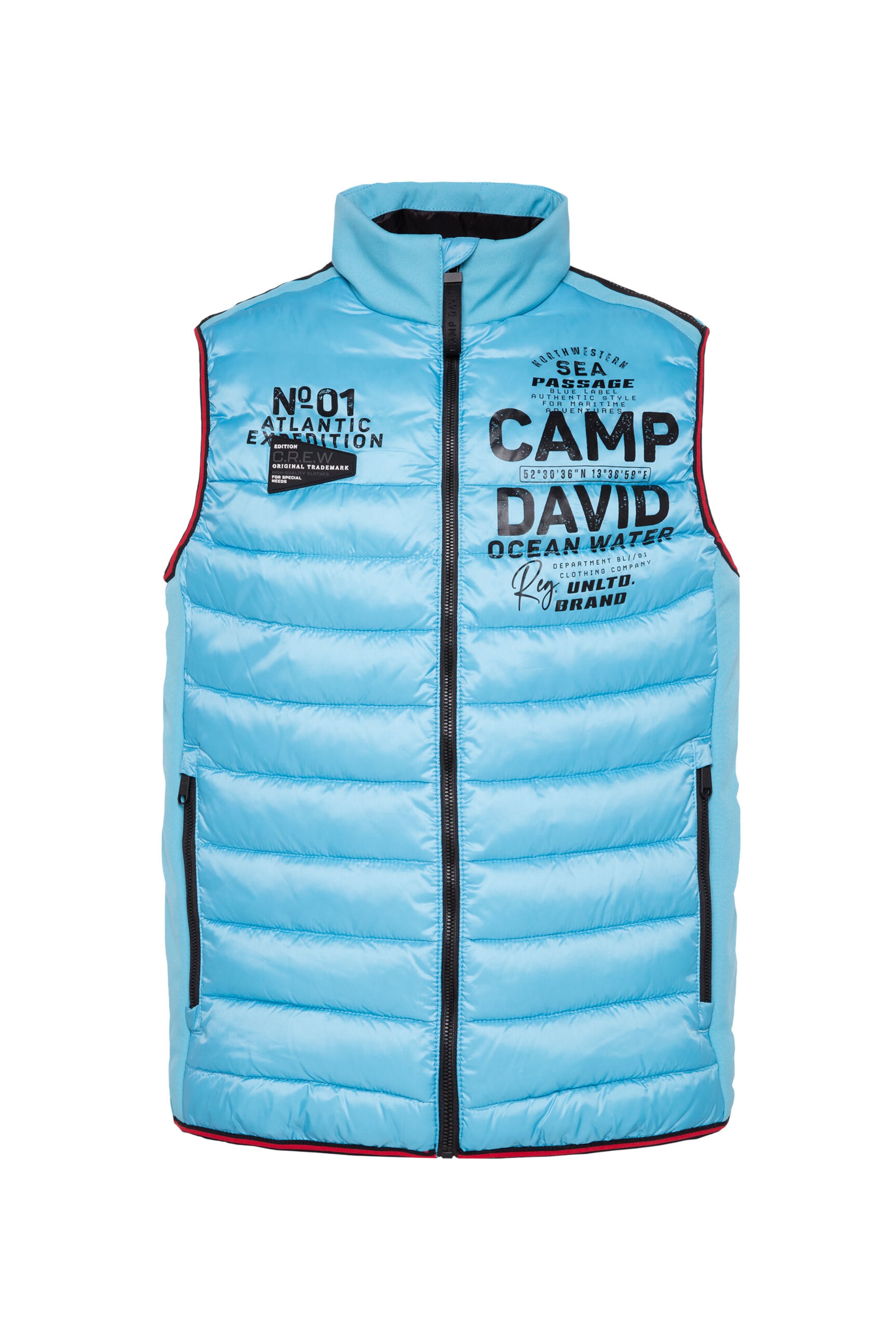 CAMP DAVID Weste in Blau: Vorderseite