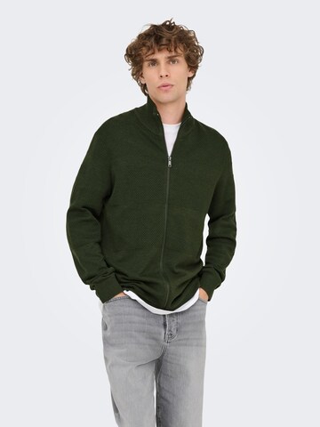 Only & Sons Cardigan 'ONSMalik' i grøn: forside