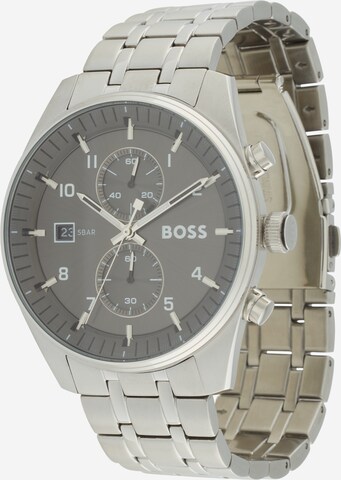 BOSS Analoog horloge 'SKYTRAVELLER' in Zilver: voorkant