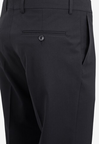 Coupe slim Pantalon à plis Steffen Klein en noir