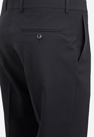 Coupe slim Pantalon à plis Steffen Klein en noir