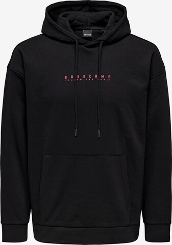 Only & Sons Sweatshirt 'TYLAN' in Black: front