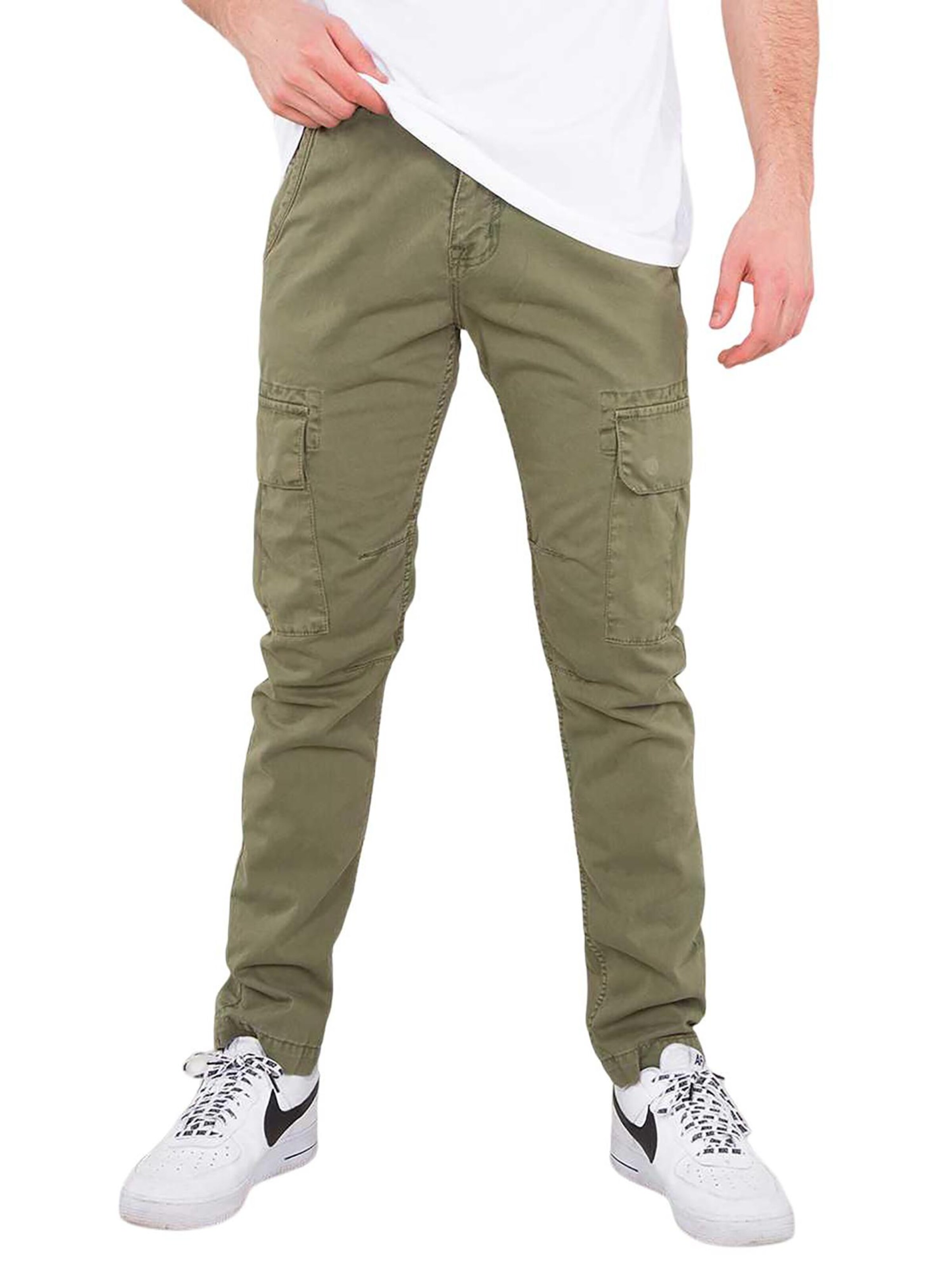 ALPHA INDUSTRIES Regular Cargo Pants 'Agent' in Green