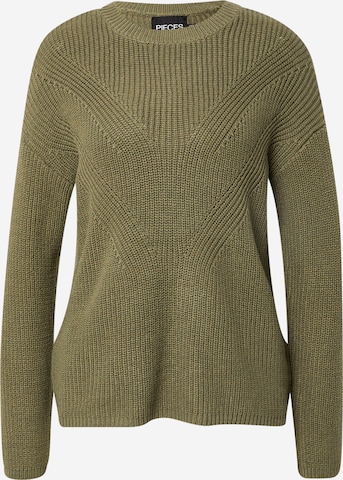 PIECES Sweater 'Karie' in Green: front