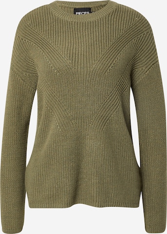 PIECES Pullover 'Karie' i grøn: forside