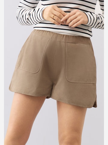 Bolongaro Trevor Loosefit Broek 'Tracie' in Beige: voorkant