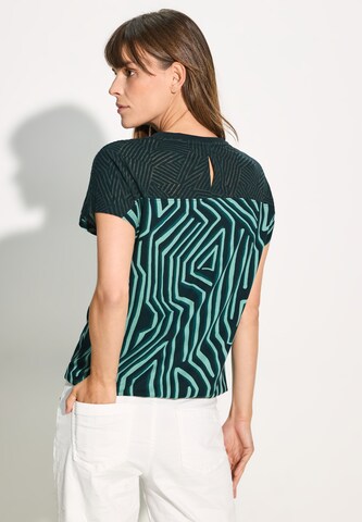 CECIL T-Shirt 'Burnout' in Grün