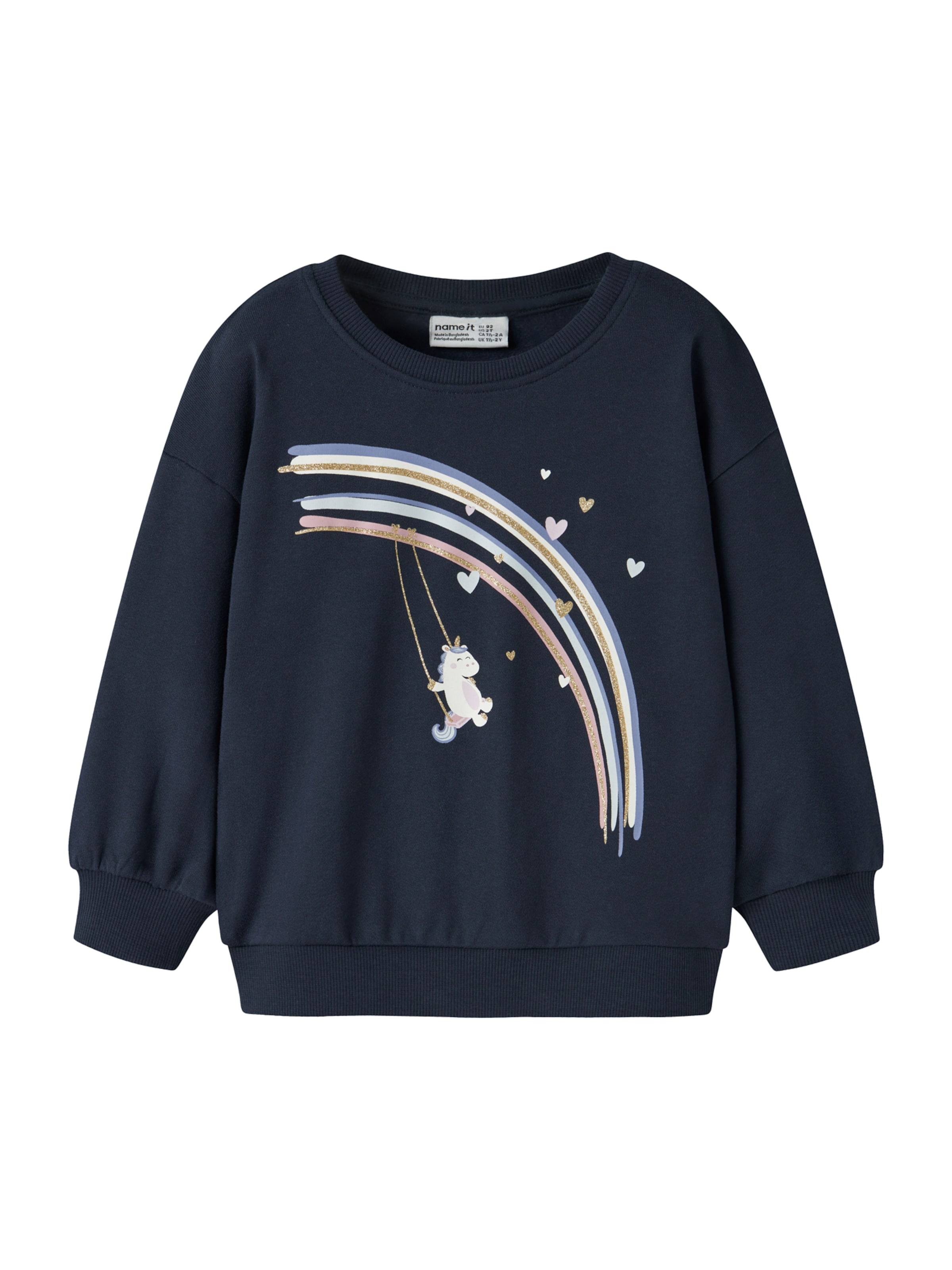 NAME IT Mikina 'NMFVALONA' – modrá: přední strana