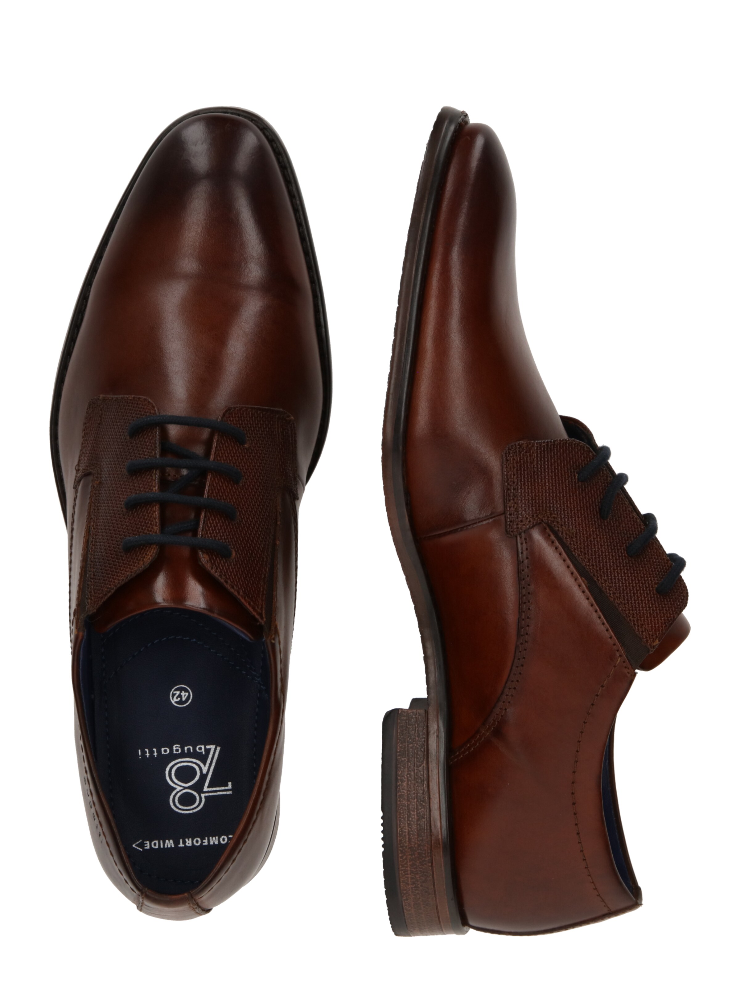 bugatti Обувь на шнуровке 'Rinaldo' в Коричневый