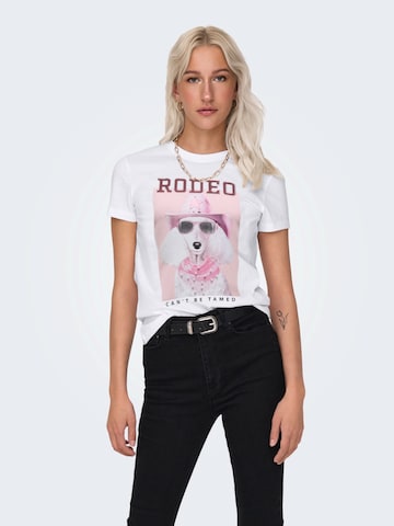 ONLY Shirt 'ONLVIBE' in White: front
