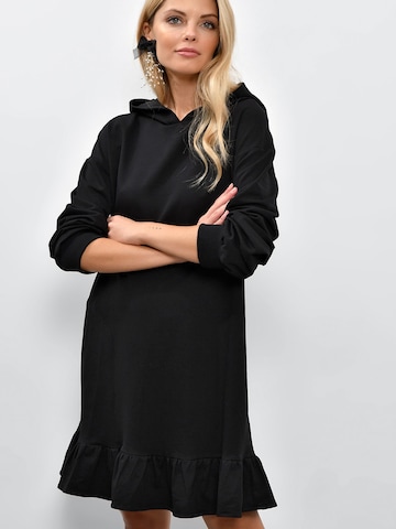 Cool & Sexy Jurk in Zwart: voorkant