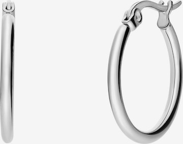 Lucardi Ohrringe 'Glitzerndes Basic' in Silber: Vorderseite