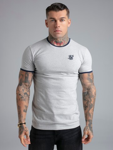 SikSilk T-Shirt in Grau: Vorderseite
