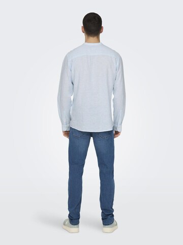 Only & Sons Slim Fit Hemd 'Caiden' in Blau