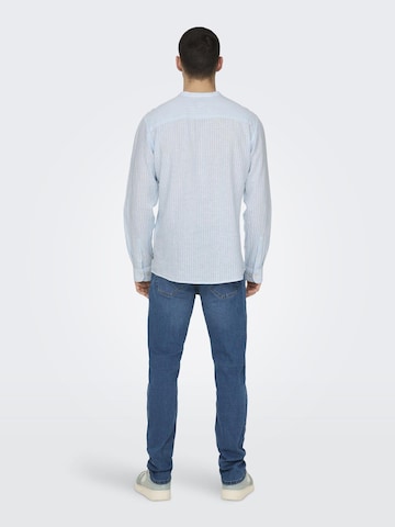 Only & Sons - Ajuste estrecho Camisa 'Caiden' en azul