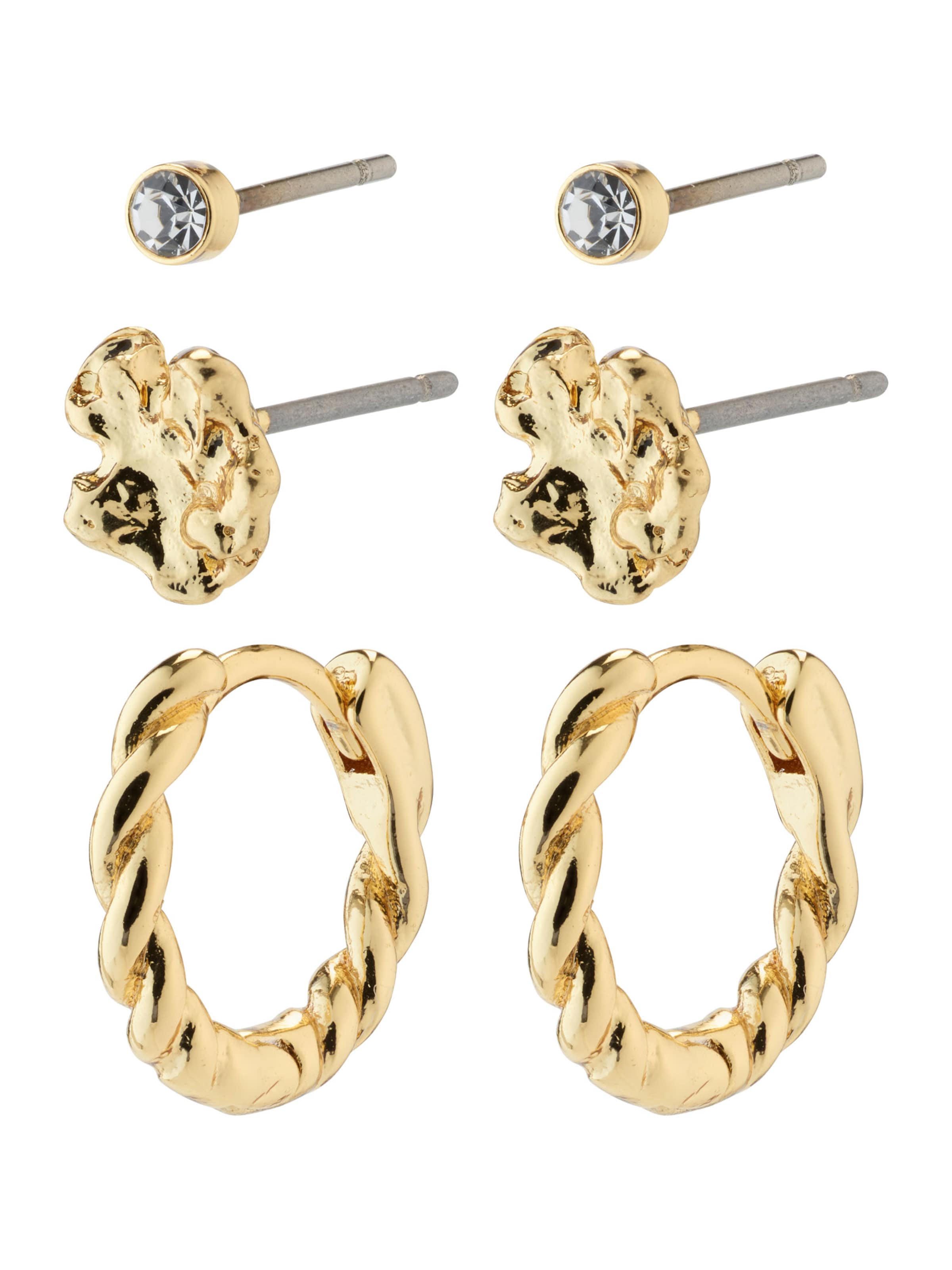 auksinė Pilgrim Auskarai 'EMANUELLE': priekis