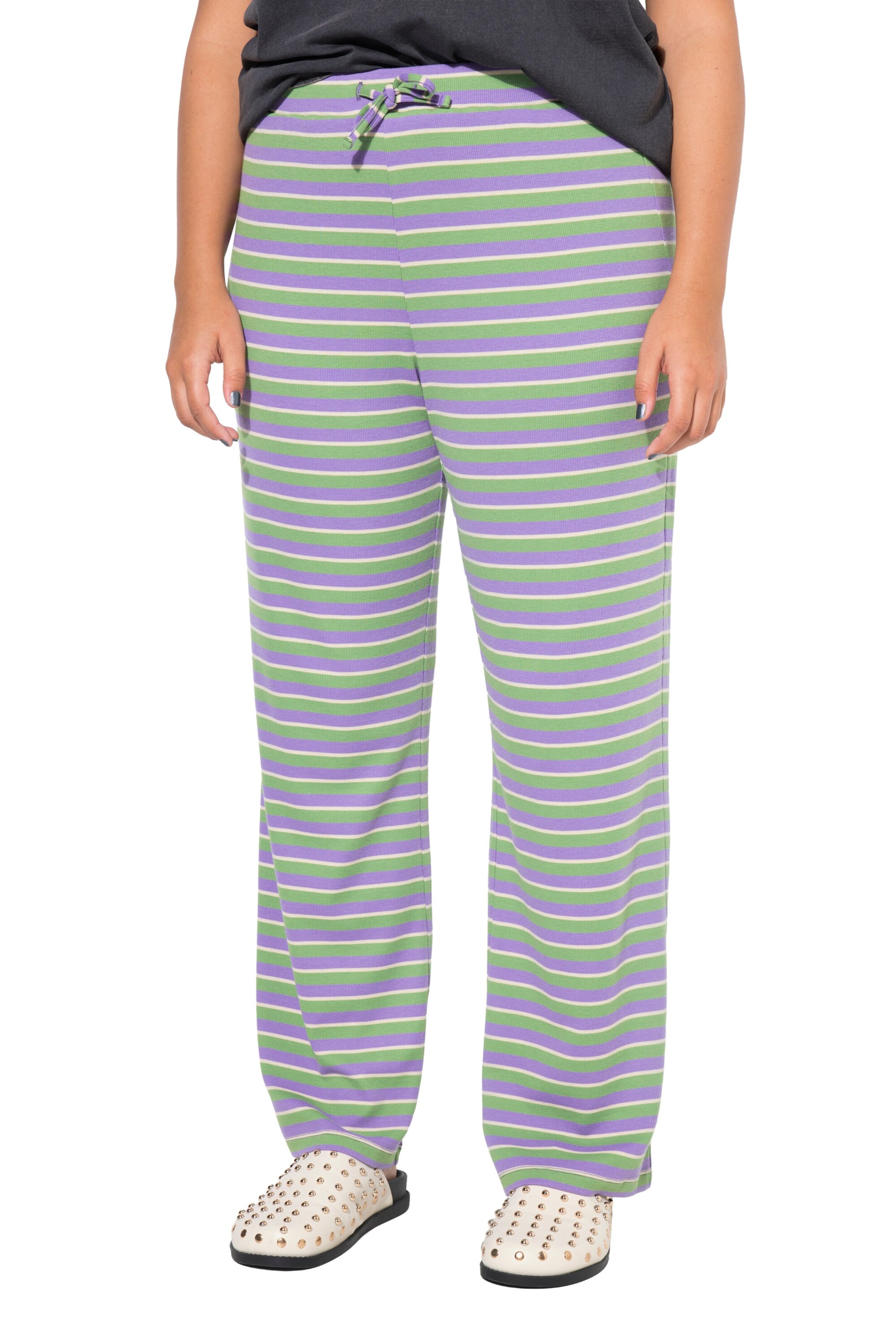 Studio Untold Wide leg Broek in Lila: voorkant