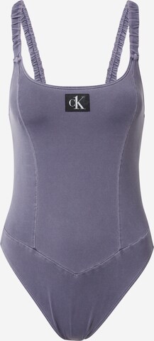 Calvin Klein Swimwear Bustier Badpak in Blauw: voorkant