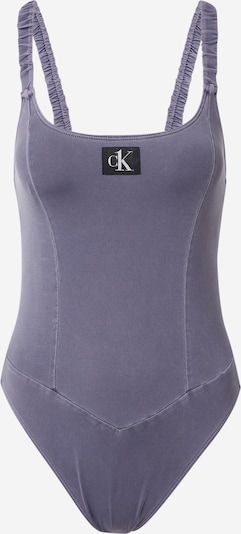 Costum de baie întreg Calvin Klein Swimwear pe albastru porumbel / negru / alb, Vizualizare produs