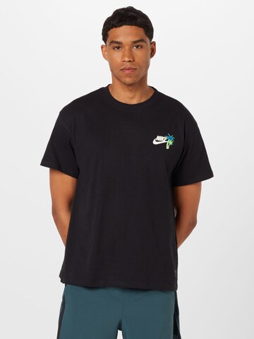 Nike Sportswear Shirt in Zwart: voorkant