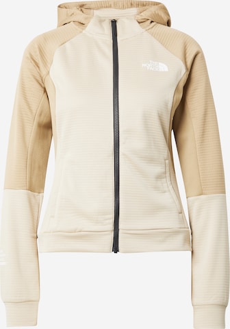 THE NORTH FACE Athletic Fleece Jacket 'MOUNTAIN ATHLETICS' in Beige: front