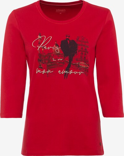 Olsen T-Shirt in rot / schwarz / weiß, Produktansicht