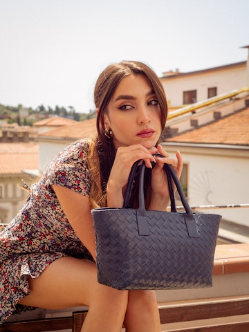Sacs à main 'L'intrecciata' SARA BY JG en bleu : devant