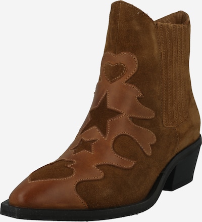 Fabienne Chapot Bottines 'Tammy' en marron / cognac, Vue avec produit