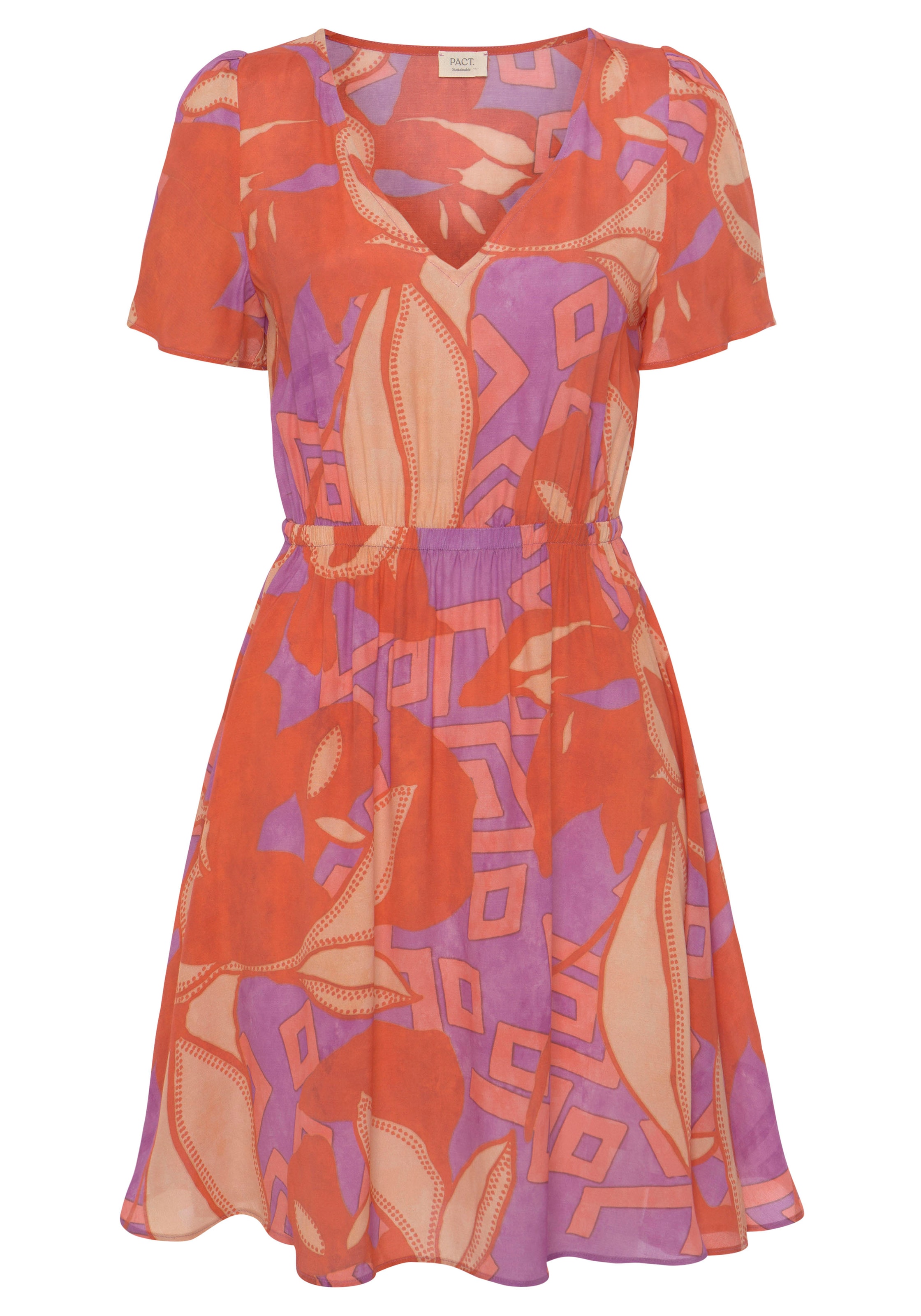 LASCANA Vestido de verão em roxo / laranja / laranja claro, Vista do artigo