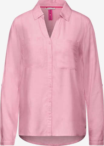 STREET ONE Bluse 'Chambray' in Pink: predná strana