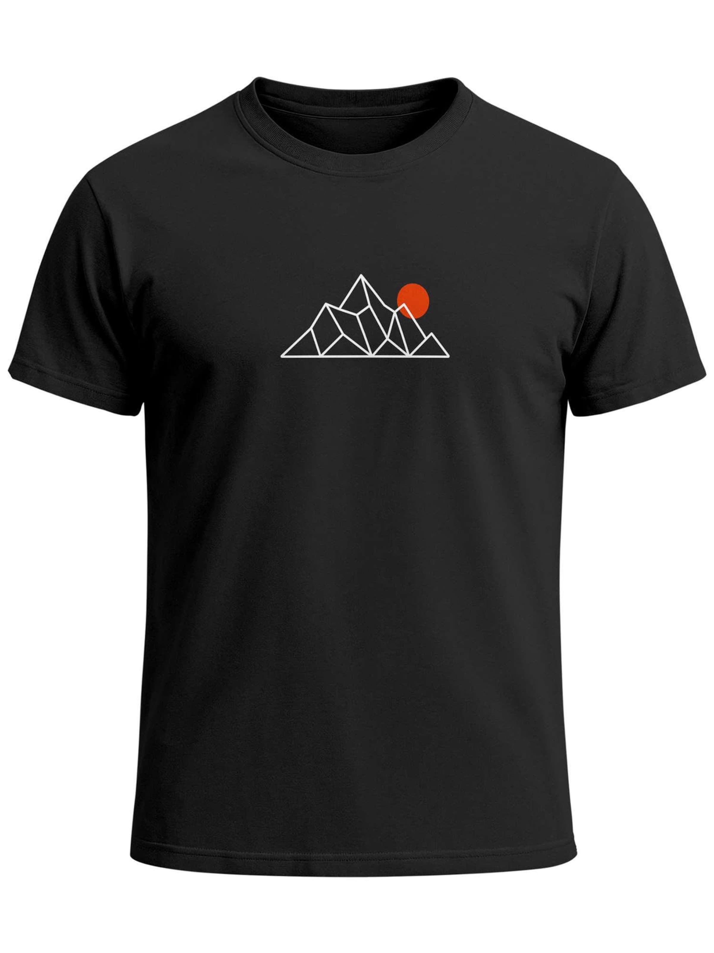 Neverless Shirt 'Berg Polygon' in Black: front